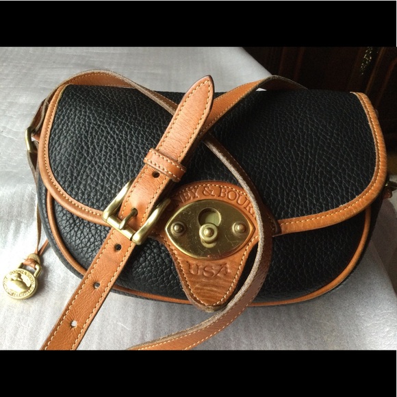 Dooney & Bourke AWL Shoulder Crossbody Bag Blue Black/British Tan - Picture 7 of 16